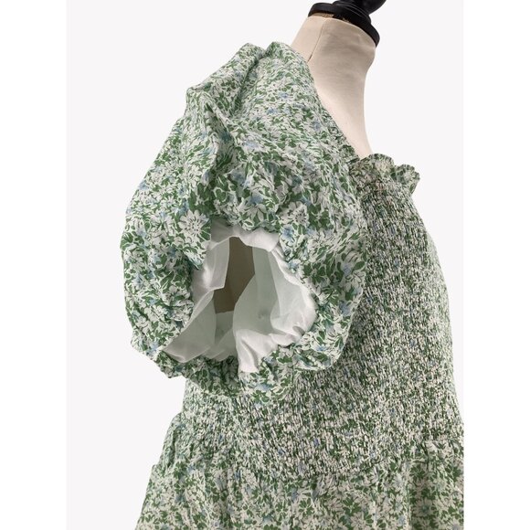 NMT English Factory Green Floral Tiered Smocked Dress 2XL - Picture 7 of 14